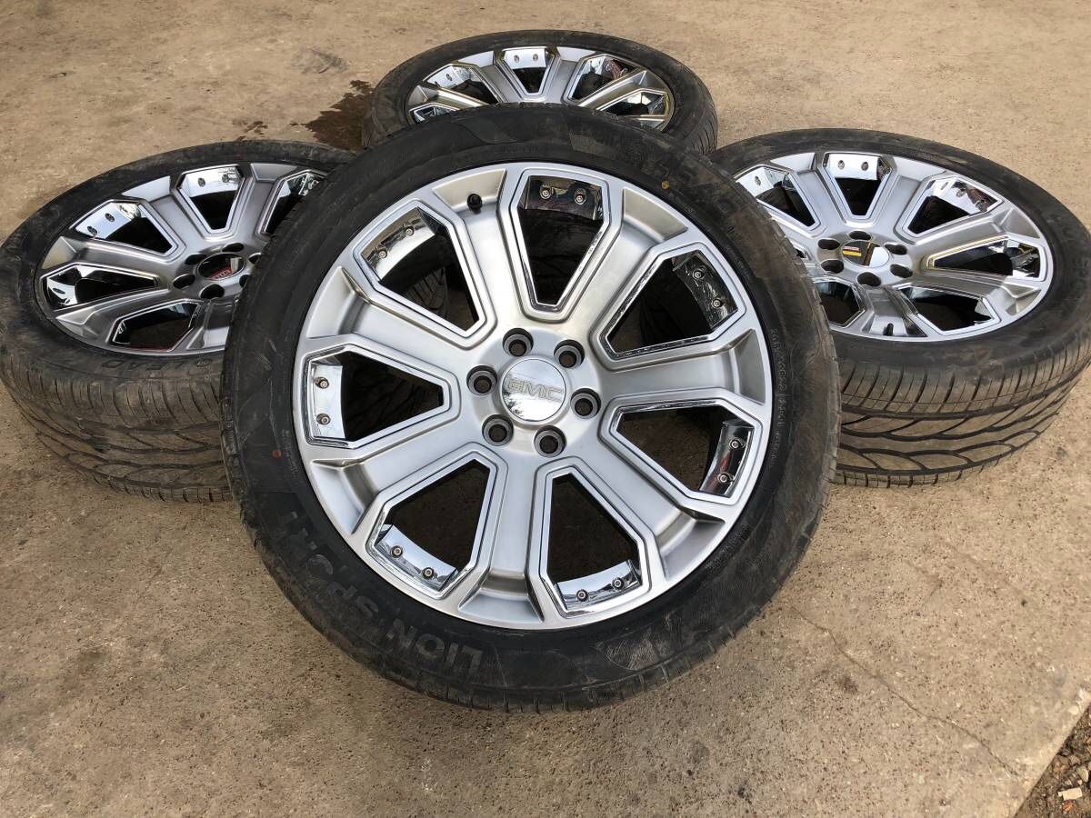 New 22” Denali Rims and Tires 6 Lug Wheels Chevy Silverado Sierra 22s