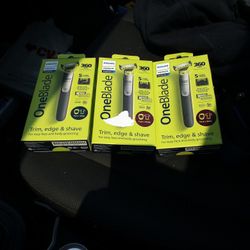 3 Norelco 360 Blade Trim Edge And Shave