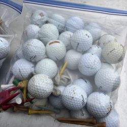 Golf Balls, And Golf Bag Right Handed With Clubs