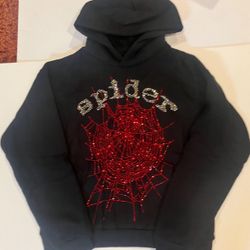 New Spider Rhinestone Hoodie