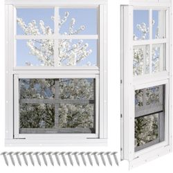 NOTASA Shed Windows 2 Pack, Chicken Coop Windows 12" x 18" with Tempered Glass and Fiberglass Screen, Flush Mounted Small Window for Shed, =Z11-790