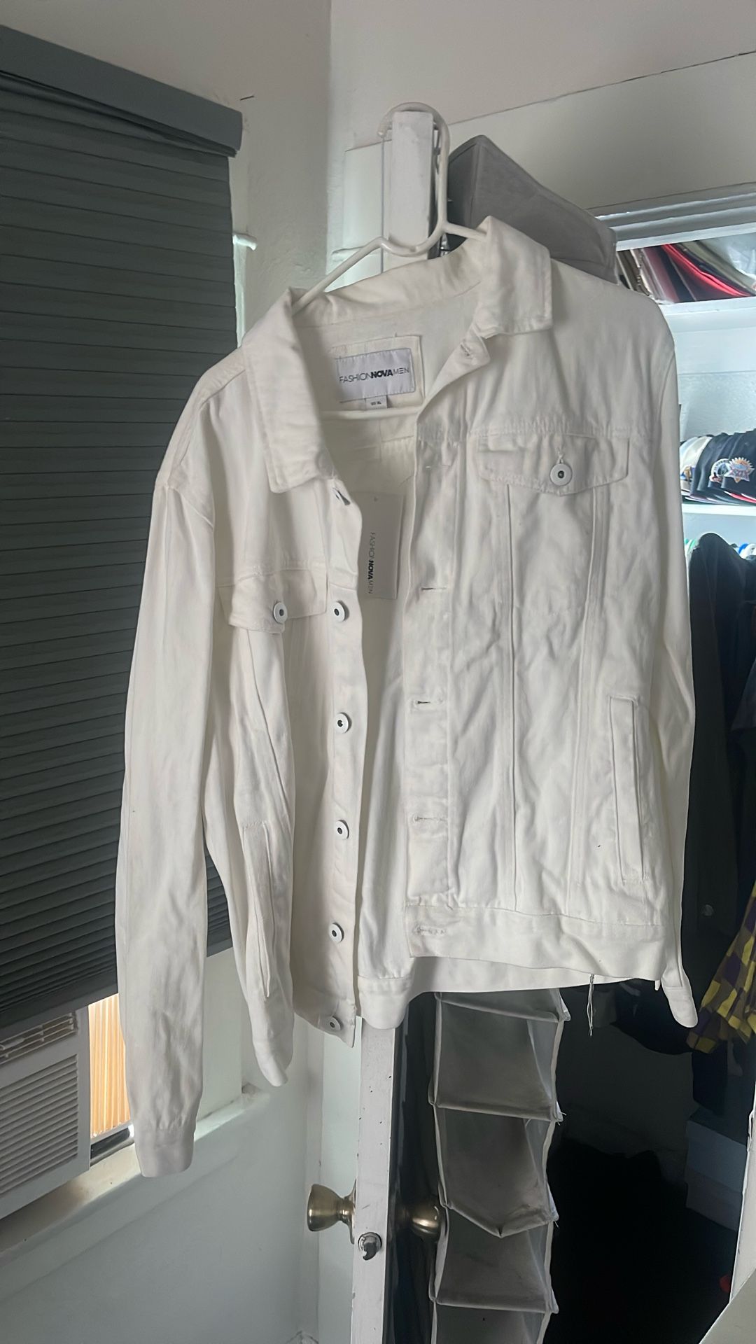 White Denim Jacket Xl Men 