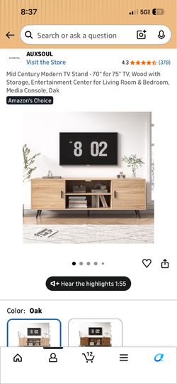 Mid century modern tv stand - 70”