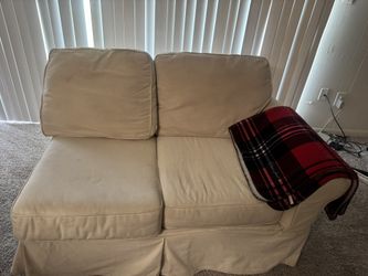Small Loveseat Sofa – Cream Color (Good Condition) – $100 OBO