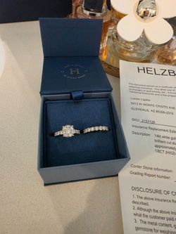 Helzberg 14kt White Gold Diamond Bridal Ring Set