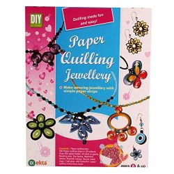 Paper quilling jewellery with 200 paper quilling strips in 20 colors