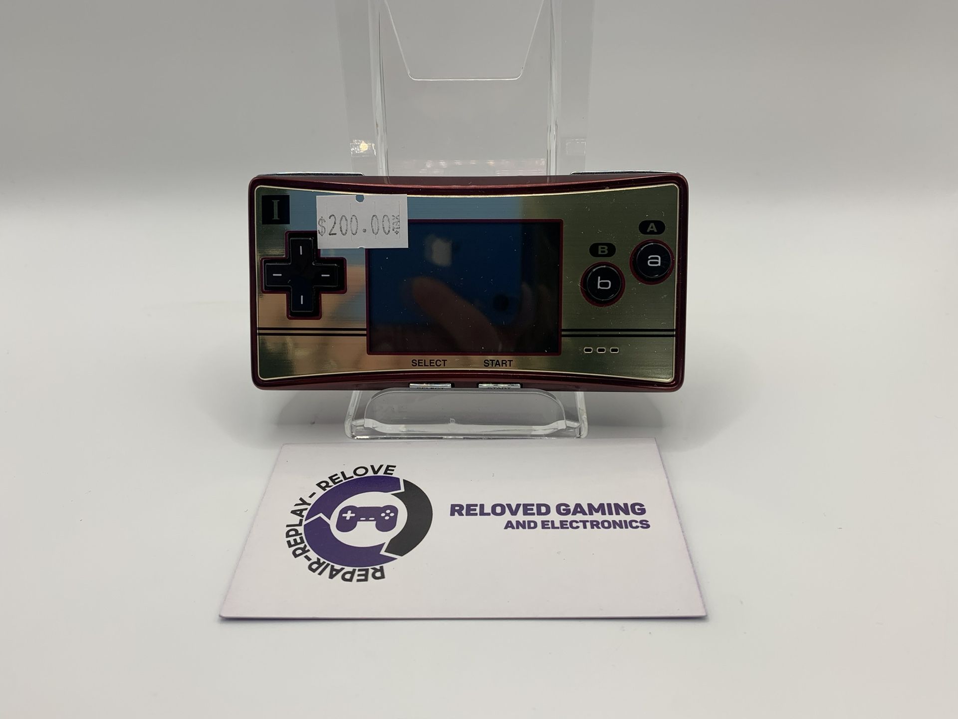 Nintendo Gameboy Micro 20th Anniversary Mario Edition Handheld Console