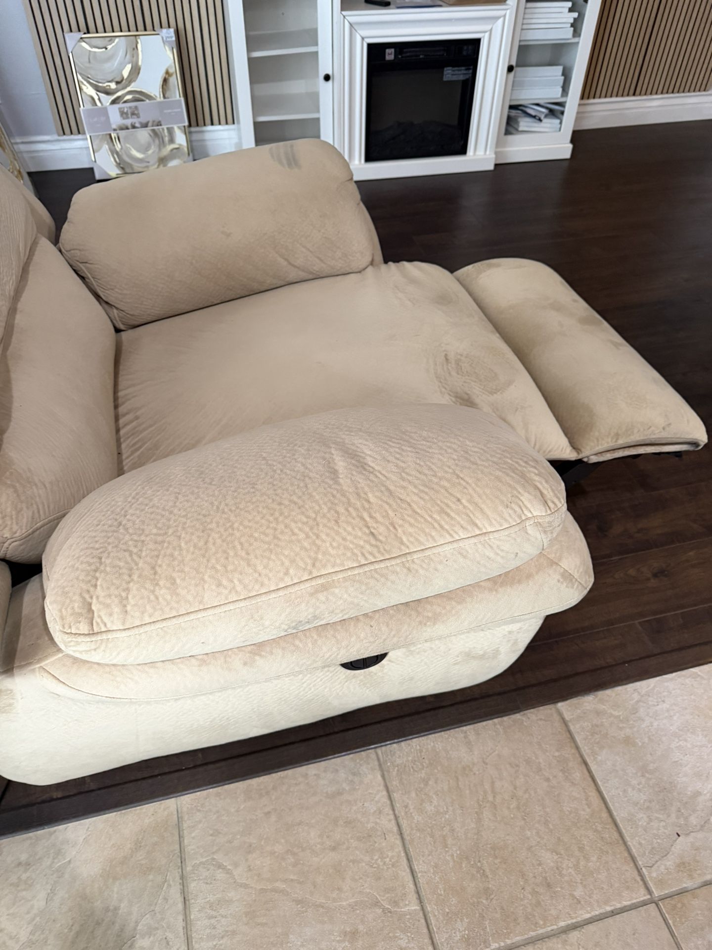 Faux Suede Camou Recliner