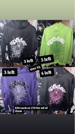 $270 for 130 spider hoodies size XL