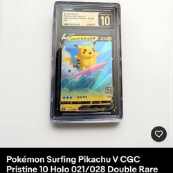 Surfing Pikachu V Pristine 10