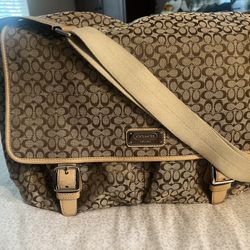  Authentic COACH (Khaki Cs) Diaper Bag