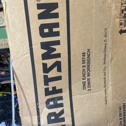 New 3 drawer craftsman work bench with powered pegboard  $150