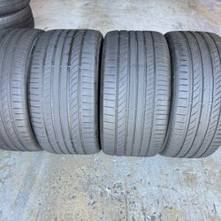 Set Of Four Two 285/40/22 And Two 325/35/22 Continental Contisportcontact With 70-75% Left Mercedes GLE 63 AMG 