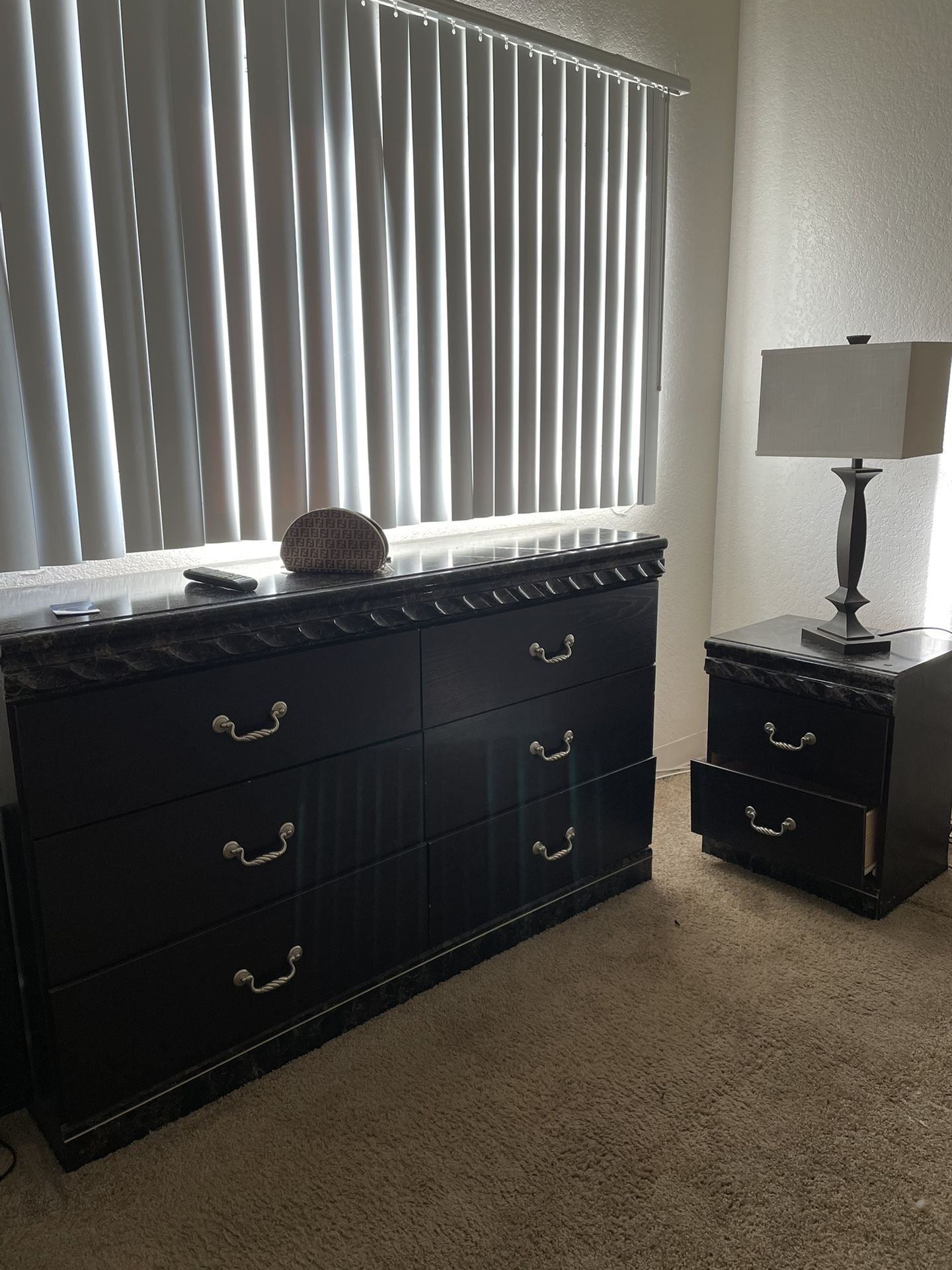 Dresser, Nightstand And Mirror
