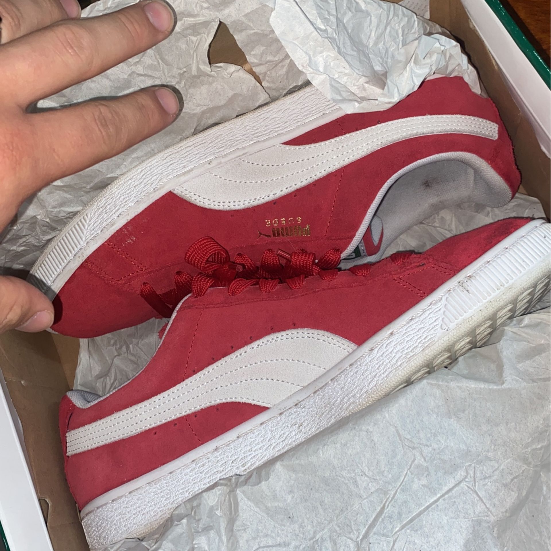 Mens Puma Suede Classics High Risk Red Size 10