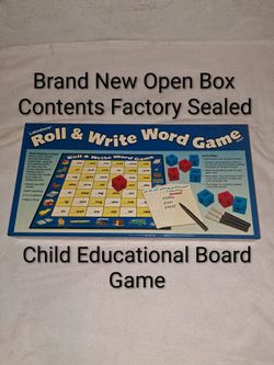 Brand New Open Box Roll & Write Word Game Educational Board Game (Is Complete Nothing Missing) Contents Are Factory Sealed