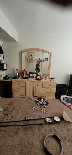 Dresser and mirror