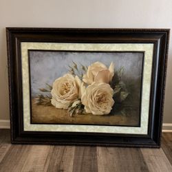 White Roses Painting From Kirklands 