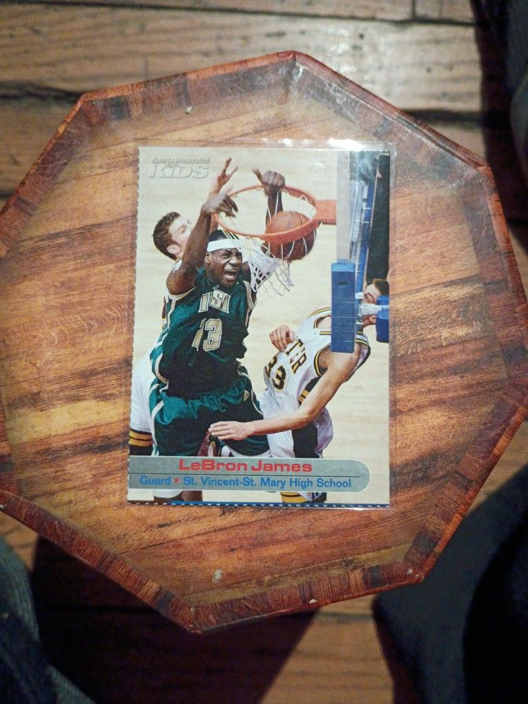 LeBron James Highschool Sports Illustrated card