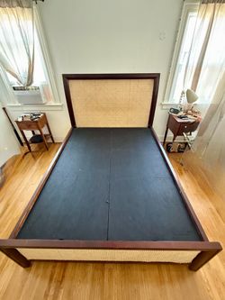 Wood queen bed frame