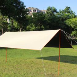 Large Waterproof Camping Tarp Shelter 3x5m Sunshade Awning for Outdoor Camping & Beach