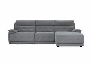 New/ Ex- Display Modern Gray Power Reclining Sectional with Chaise