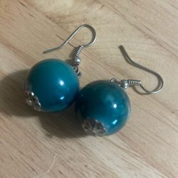 Turquoise Brad Earrings