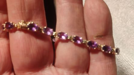 Amethyst tennis bracelet 14k