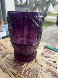 Super large Excalibur purple mug vintage made in USA