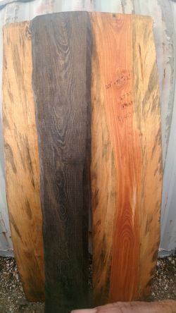 8ft x 15" wide live Edge slabs start at $50 for 1" thick