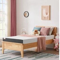 Twin Mattress, 5 Inch Cooling Gel Memory Foam Mattress in a Box with Breathable Cover Medium Firm Twin Bed Mattress for Bunk Bed, Trundle Bed, Pressur