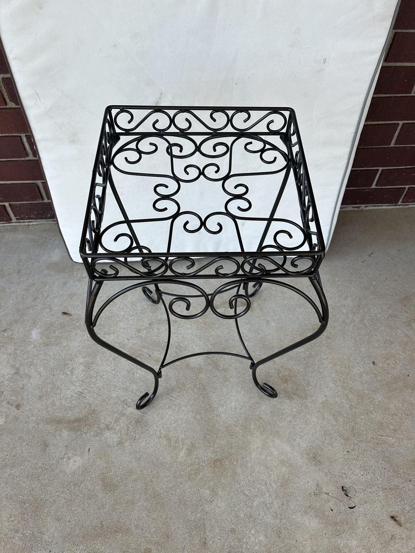 Metallic Metal Plant Stand 