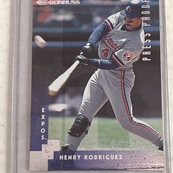 96’ Donruss Baseball Silver Press Proof Henry Rodriguez /2000