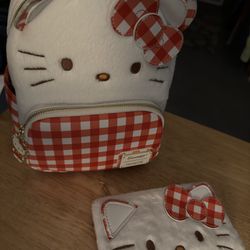 Hello Kitty Loungefly With Matching Wallet 