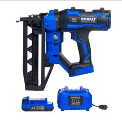 Kobalt XTR 24V 16GA Straight Finish Nailer With Charger & Battery