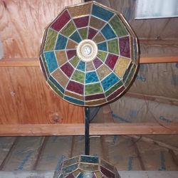 Vintage Stained Glass Billiard Light