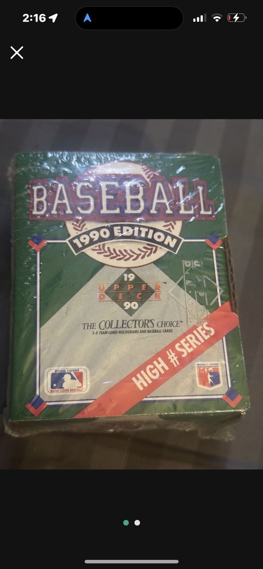 1990 Upper Deck MLB Baseball The Collector’s Club High # Series sealed set