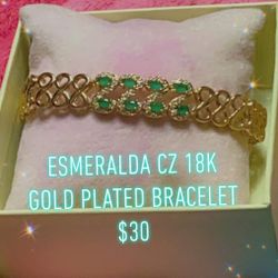 Esmeralda 18k Gold Plated Bracelet