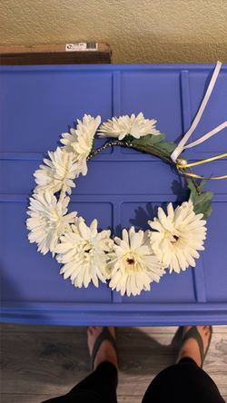 White Daisy Flower Crown Headband