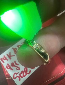 14K Solid Gold NATURAL Diamonds 💎 Wedding Band 4Gr Size 6