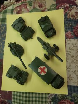 Wartime English Metal Toys 6pcs