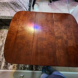 Antique Solid Wood Drop Leaf Table