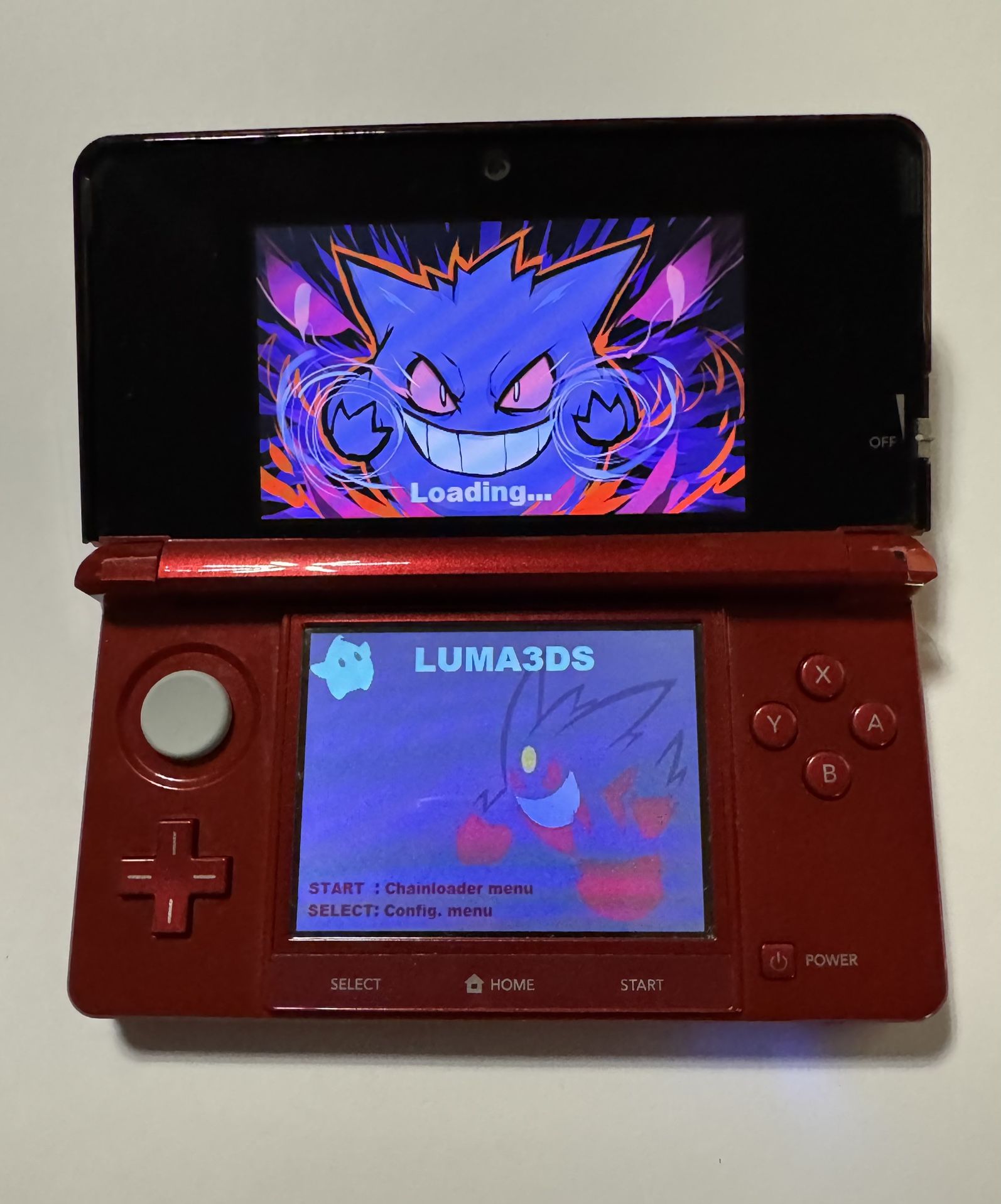 Flame Red Nintendo 3DS with 690 games