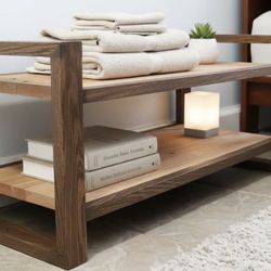 Modern Wooden Bedside Organizer