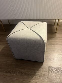 Grey ottoman 