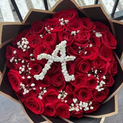 Fresh Roses Any Letter In The Middle 48 Rose