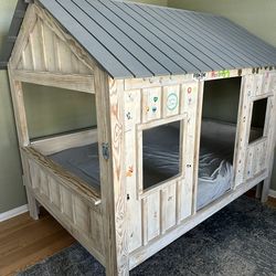 Kids Custom Wood Frame Full Sized Bed