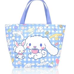 Roffatide Cinnamoroll Lunch Bag for Work Reusable Insulated Lunch Box Travel Picnic Container Thermal Cooler Sack Lunch Tote Bag for Women 
