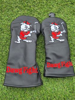 Dawgs Fight Driver and Fairway Wood Golf Headcovers, New