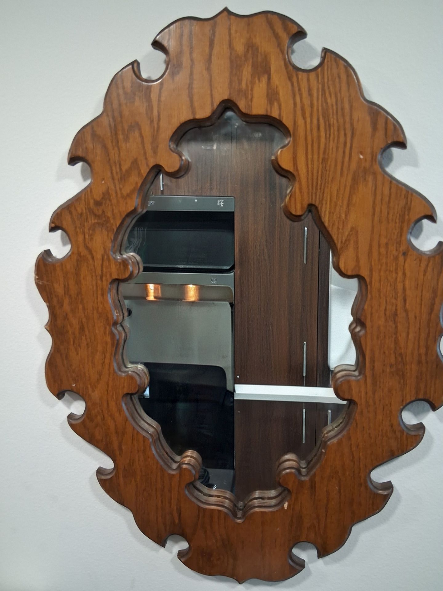 Wood mirror would be amazing to put antlers above